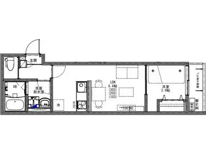 KEIAI RESIDENCE 南柏(1LDK/2階)の間取り写真