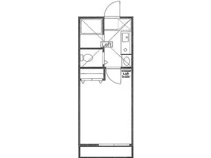 グランデュールKAJIGAYA(1K/2階)の間取り写真