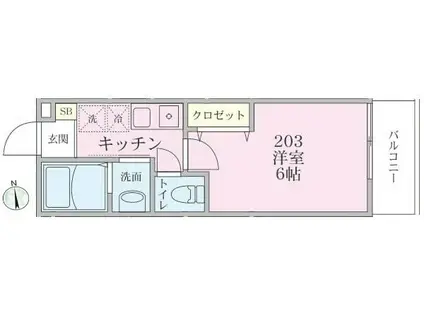 LA FORESTA FELICE(1K/2階)の間取り写真