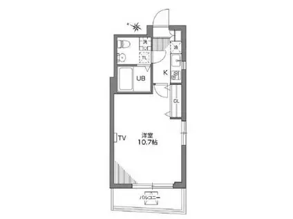グランアセット大塚S(1K/5階)の間取り写真
