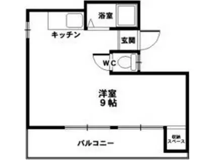 LIBRA谷町(ワンルーム/4階)の間取り写真