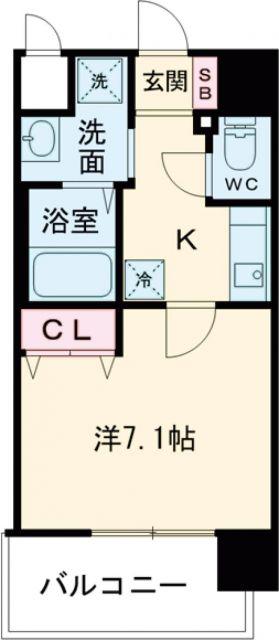アルバ大須(1K/7階)の間取り写真