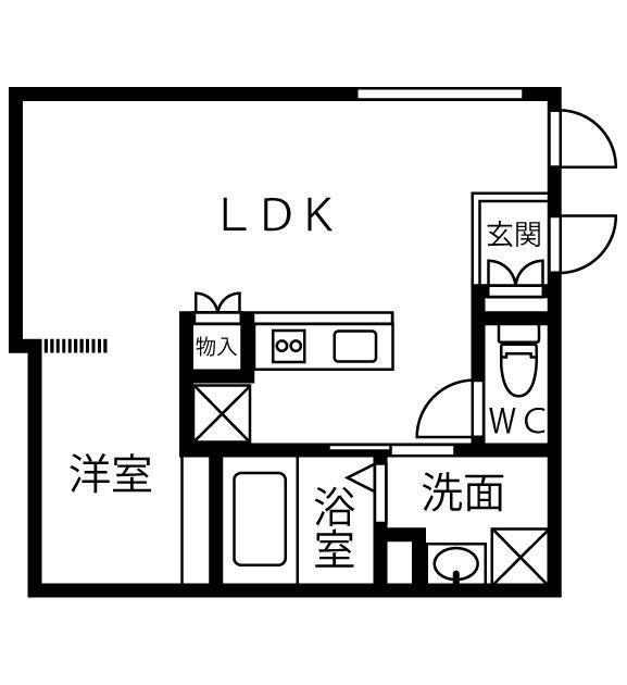 ELYSION 門前仲町(1LDK/3階)の間取り写真