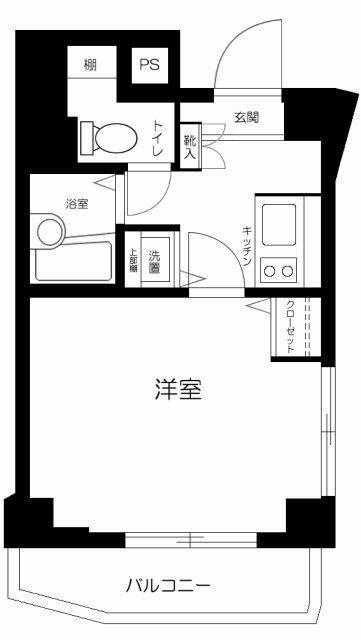 スカイコートヌーベル早稲田(1K/7階)の間取り写真