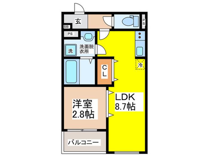 REGIES清荒神I(1LDK/2階)の間取り写真