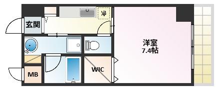 プロニティヒル(1K/10階)の間取り写真