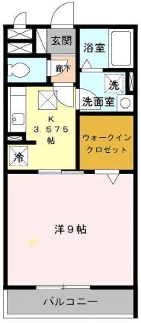 シャルマン(1K/3階)の間取り写真