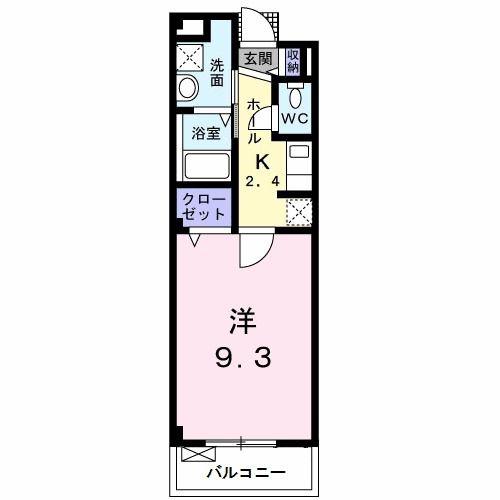 エストレージャ(1K/3階)の間取り写真