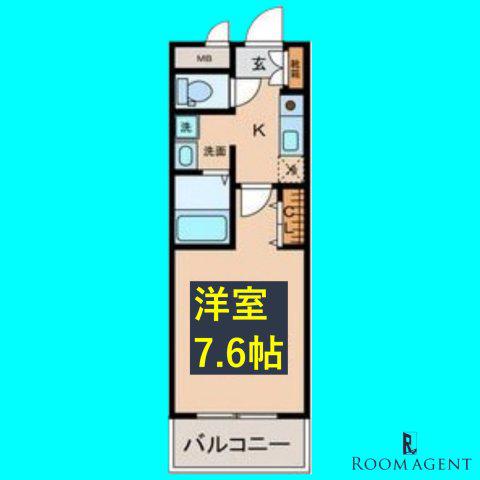 コートデリヴィエール上飯田(1K/4階)の間取り写真