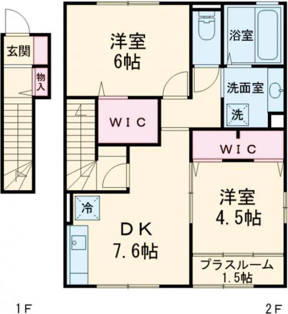 コンフォール瀬戸越(2DK/2階)の間取り写真