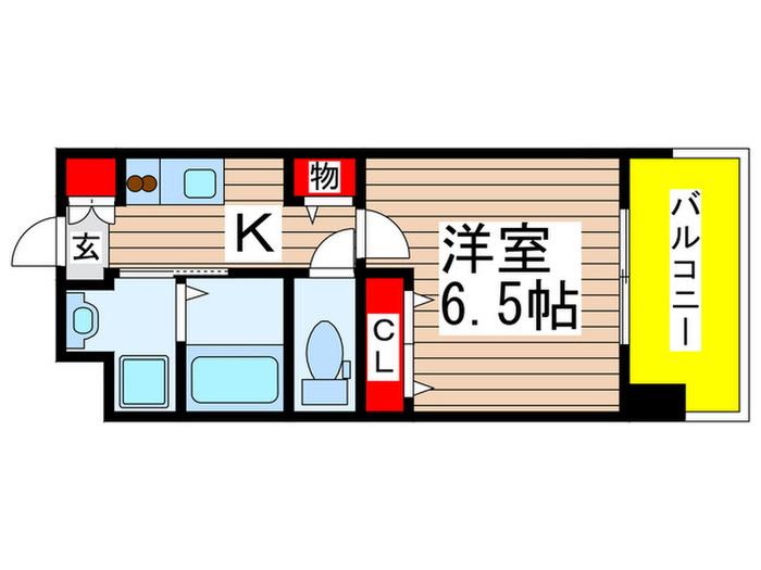 レジディア船橋Ⅰ(1K/10階)の間取り写真