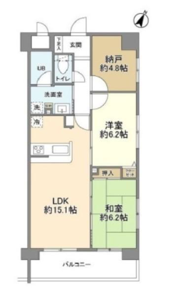 ルミエール東神田(2SLDK/2階)の間取り写真