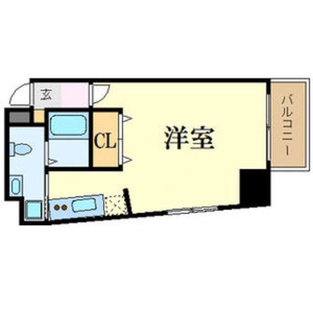 プライムス堺駅前フェニックス通(1K/8階)の間取り写真