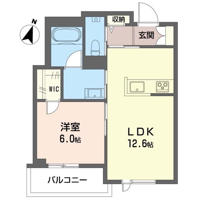 グランメゾン戸塚(1LDK/2階)の間取り写真