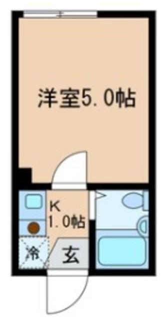 シャンテ大師前(1K/2階)の間取り写真