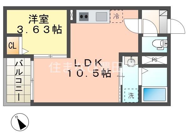 JACK TAKEI(1LDK/3階)の間取り写真