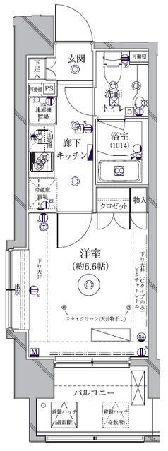 クレイシア新大塚(1K/6階)の間取り写真