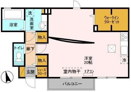 フロレスタ(ワンルーム/1階)の間取り写真