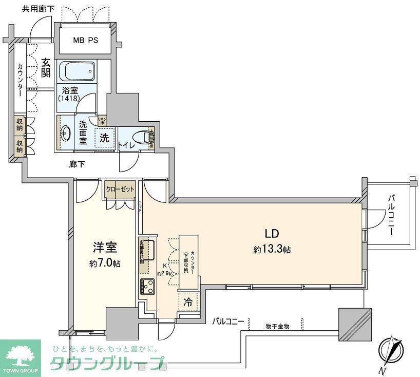 THE OMIYA TOWERS(1LDK/2階)の間取り写真