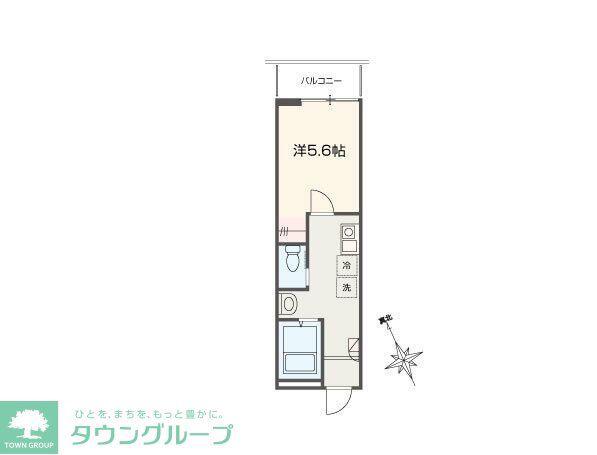 MELLAS相模原II(1K/1階)の間取り写真