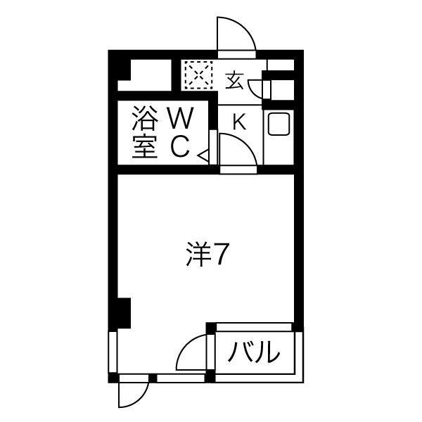 フィールドシティ新栄第3(1K/3階)の間取り写真
