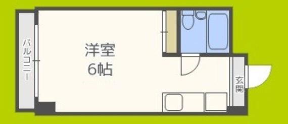 ラフォーレ大桐(ワンルーム/5階)の間取り写真