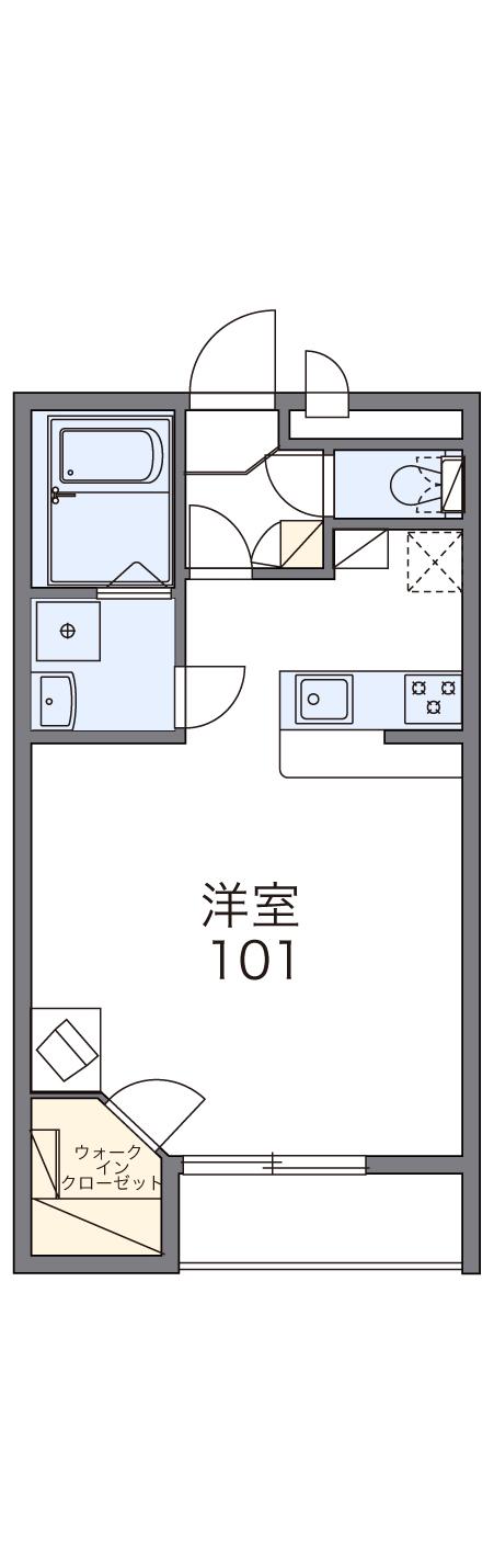 レオパレスSWEET(1K/1階)の間取り写真