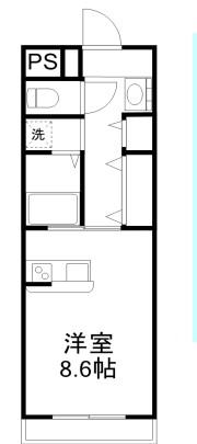 PREMIER(ワンルーム/2階)の間取り写真