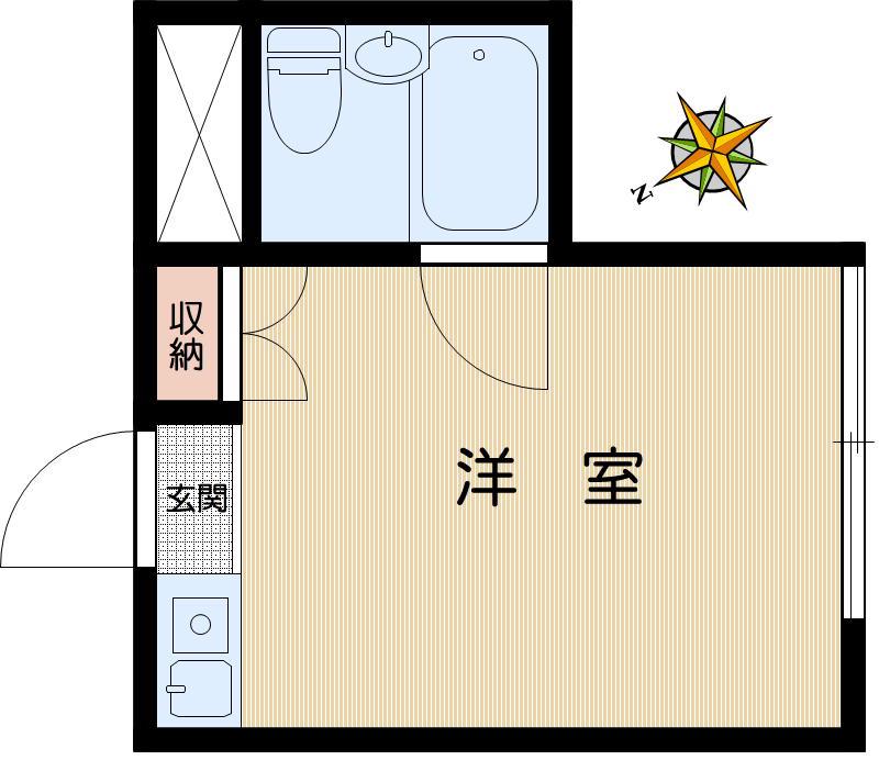 サンテラス茗荷谷(ワンルーム/1階)の間取り写真