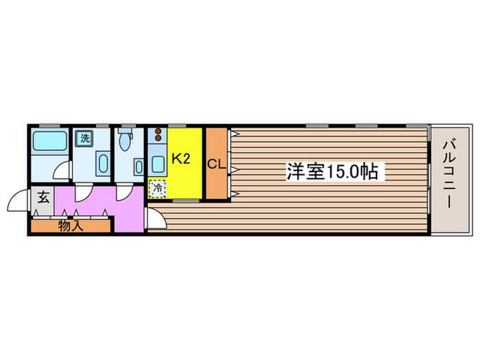 月村マンションNO29(1K/2階)の間取り写真