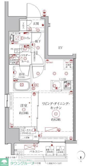 クレイシアIDZ鶴見(1LDK/10階)の間取り写真