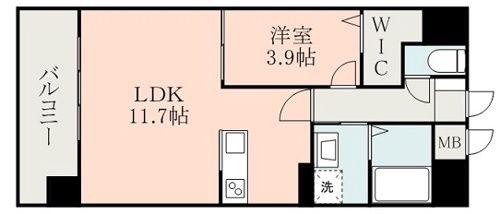 S-FORT熊本慶徳(1LDK/2階)の間取り写真