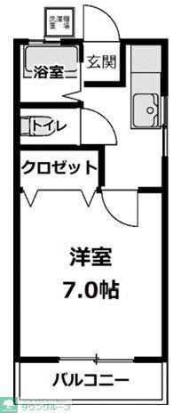 エレファントハイツ(1K/2階)の間取り写真