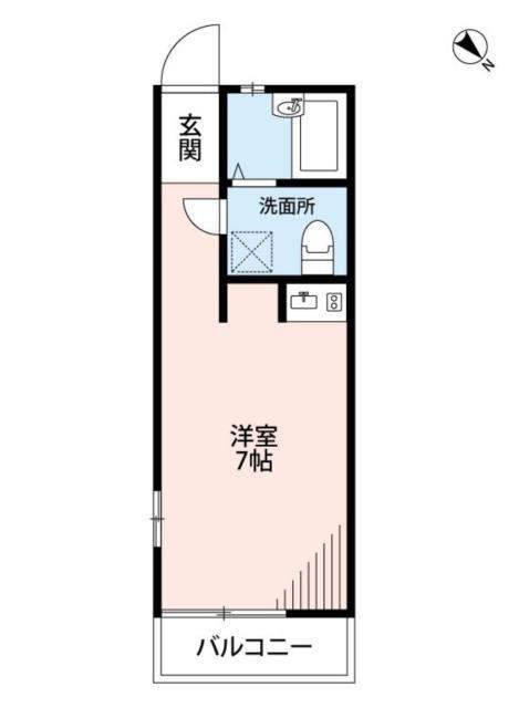 SEBOSEBO津田沼(ワンルーム/2階)の間取り写真
