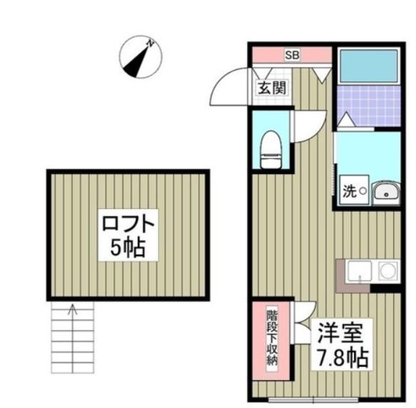 JR高崎線 桶川駅 徒歩6分 2階建 築2年(ワンルーム/2階)の間取り写真