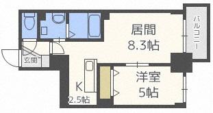 REEF LUANA(1LDK/2階)の間取り写真