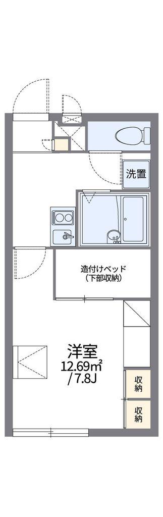 レオパレスキャンサーII(1K/1階)の間取り写真
