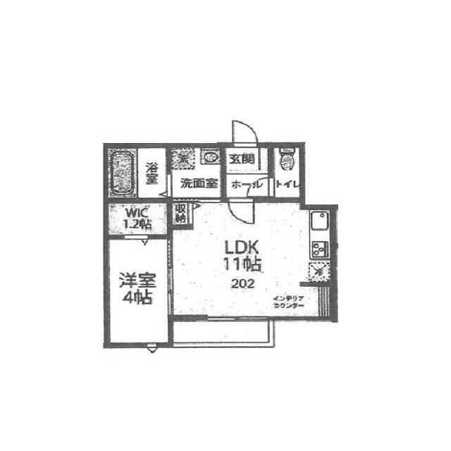 フラワーコート(1LDK/2階)の間取り写真