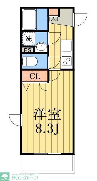 コンフォートテラスK(1K/3階)の間取り写真
