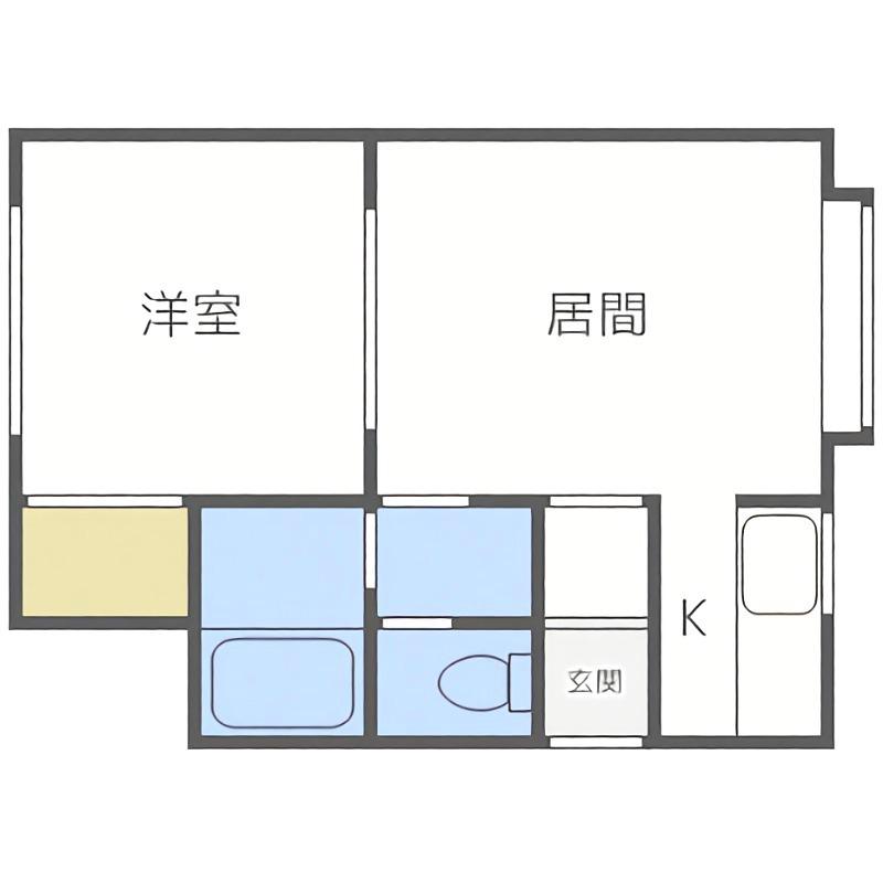 エルコート菊水(1DK/3階)の間取り写真