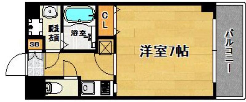 レジデンシャルヒルズ博多駅前(1K/11階)の間取り写真