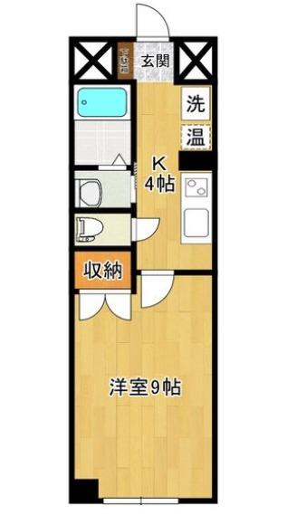 グレイスハイツ新寺(1K/5階)の間取り写真