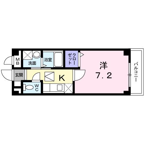 ARDOR PISO(1K/1階)の間取り写真