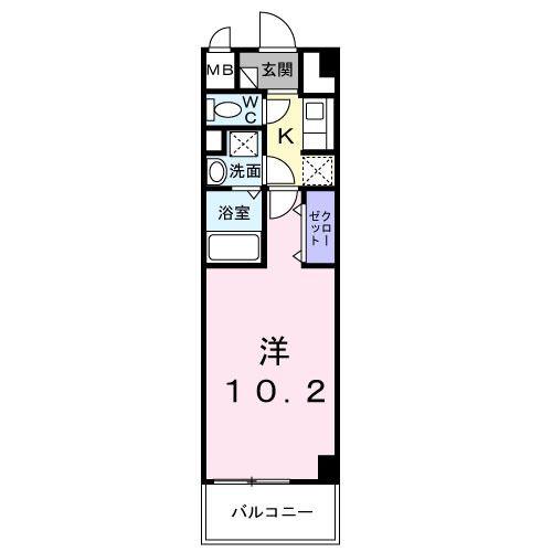 シティー柳町(1K/1階)の間取り写真