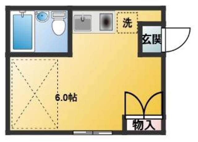ファミール西荻(ワンルーム/1階)の間取り写真