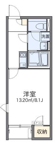 レオネクスト上甲子園(1K/2階)の間取り写真