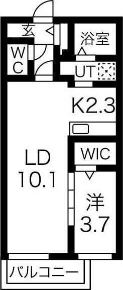 PLAISIR N40(1LDK/4階)の間取り写真