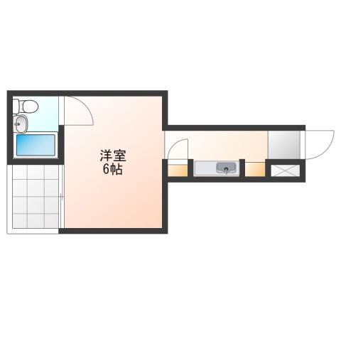 プリンスマンション中田(ワンルーム/1階)の間取り写真