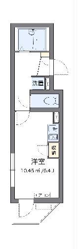 クレイノ根岸 セレッソ(ワンルーム/2階)の間取り写真