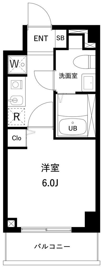 アーバンパーク妙典(1K/3階)の間取り写真